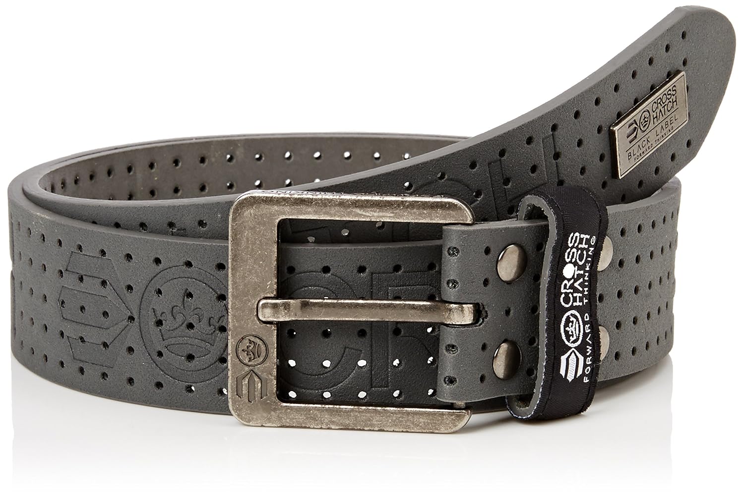 交叉纹男式 neutrino ch pu 打孔皮带 grey (mid grey) 32 cm